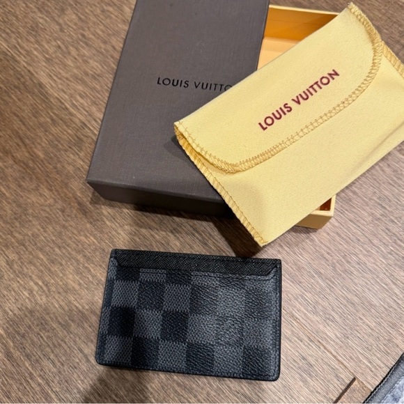 Louis Vuitton Black Checkered Card Holder - Picture 4 of 6